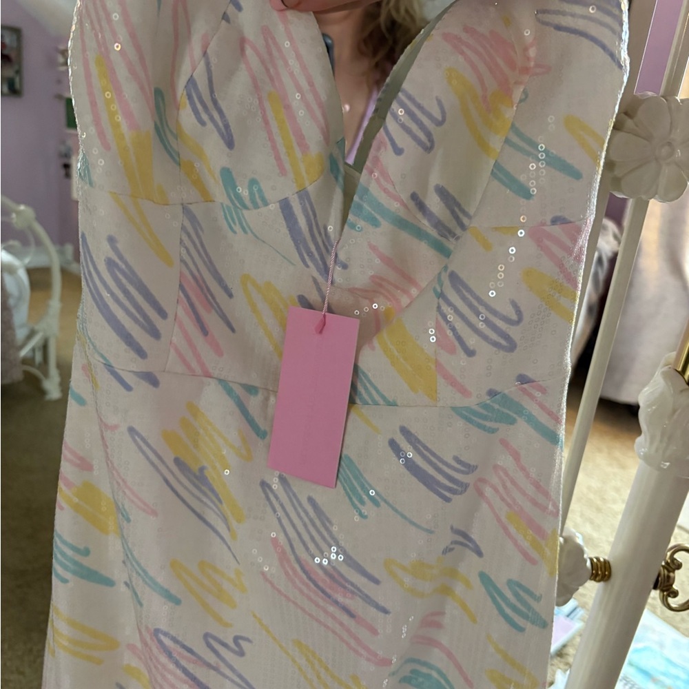 Chic Strapless Multicolor Dress - Picture 3 of 6